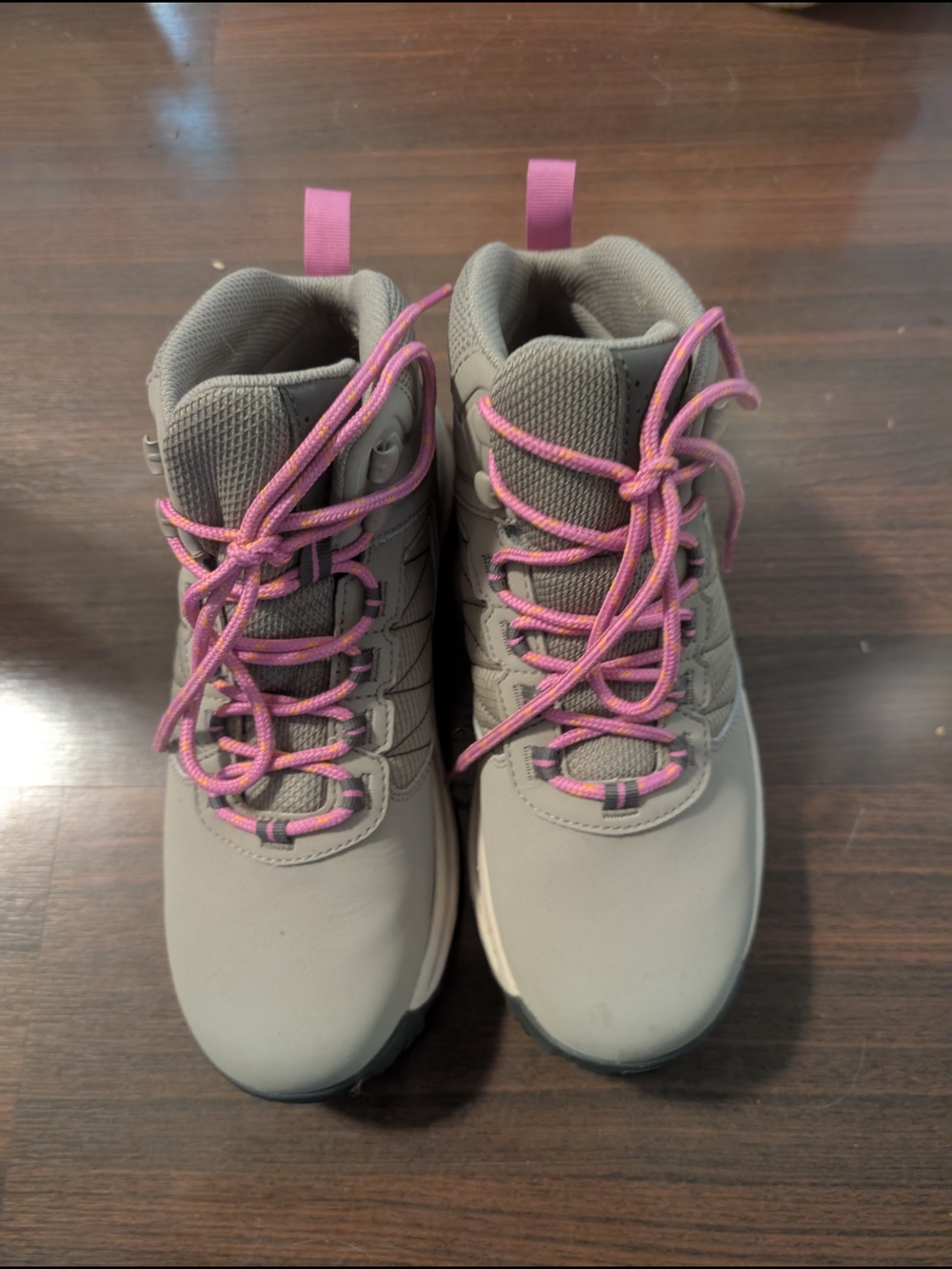 Columbia Gray Hiking Boots with Pink Accents